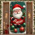thumbnail image 2 of Colorful Design Christmas Banner Santa Claus Festive Decoration for Holiday Party Indoor Celebration Photo Backdrop, 2 of 9