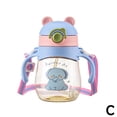 thumbnail image 5 of TQEHS Taza con pajita para niños, botella para beber con asa, aprendizaje, 410 ml, portátil, W1B7 P1V2, 5 of 5