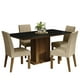 thumbnail image 1 of Juego de Comedor Madesa Mesa con Tapa de Madera 4 Sillas Marron/Negro/Imperial, 1 of 7