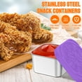 thumbnail image 2 of FKSZLL 6Pcs Stainless Steel Snack Container 60/180 ml Portable Small Metal Sauce Container with Silicone Lid Leakproof Food Condiment Box Dishwasher Safe for Picnic, 2 of 10
