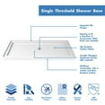 thumbnail image 2 of DreamLine SlimLine 32 in. D x 60 in. W x 2 3/4 in. H Center Drain Single Threshold Shower Base in White DLT-1132600, 2 of 5