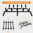thumbnail image 3 of YANGLI 17-Inch Small Fireplace Grate, Heavy Duty 1/2-Inch Steel Bar, Wrought Iron Log Holder for Indoor/Outdoor Use, 3 of 5