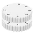 thumbnail image 4 of HAKIDZEL Temperature Control Knob For Appliances 2Pcs White Plastic Round 1.6*1.6*0.3in, 4 of 8