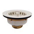 thumbnail image 4 of Westbrass D214-51 Colador De Cesta Para Fregadero De Cocina Grande Estilo Poste De 3-1/2 Pulgadas, 1 Paquete Con Recubrimiento En Polvo Almendra, 4 of 5