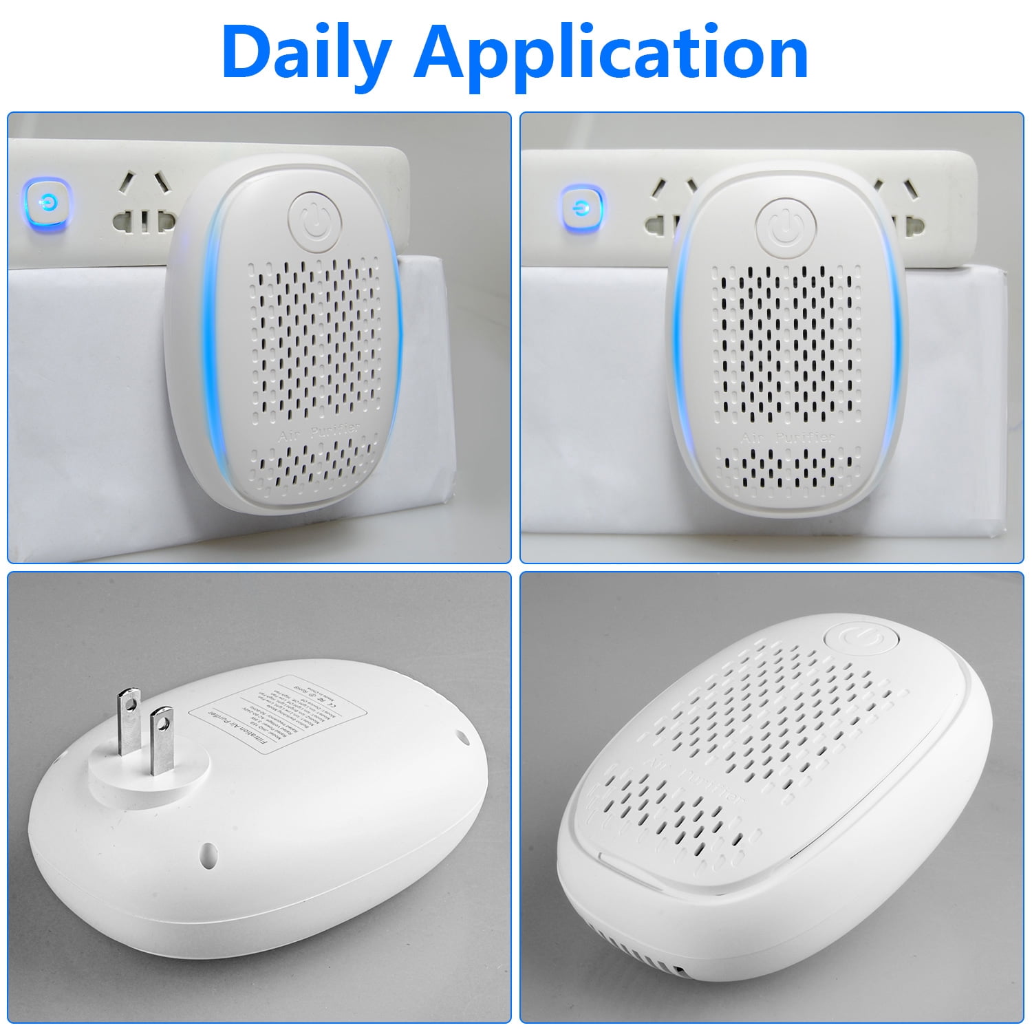 Plug in Air Purifiers for Allergies and Asthma,Gonrair Air Purifier for Home,Bedroom Dust,Pets,Mold,Office,Small Room,Portable Mini Air Purifier Plug in for Wall