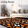 thumbnail image 2 of ODIKA 3'x5' Machine Washable Non-Slip Area Rug, Abstract Ink Splash Form Contemporary Art High Traffic Rug, Black, 544415, 2 of 7