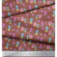 thumbnail image 2 of Soimoi Satin Silk Fabric Donuts Food Fabric Prints By Yard 42 Inch Wide, 2 of 3
