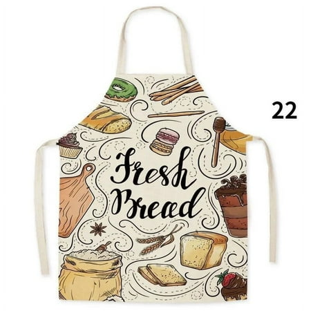 

Black and white geometric letters printed flax apron is suitable for women s oven accessories men s kitchen without sleeve apron