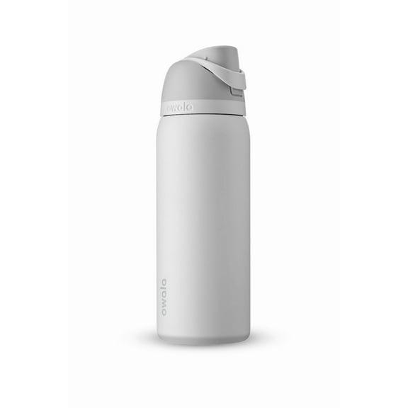 Owala FreeSip Water Bottle Stainless Steel, 32 Oz., Shy Marshmallow White or Gray