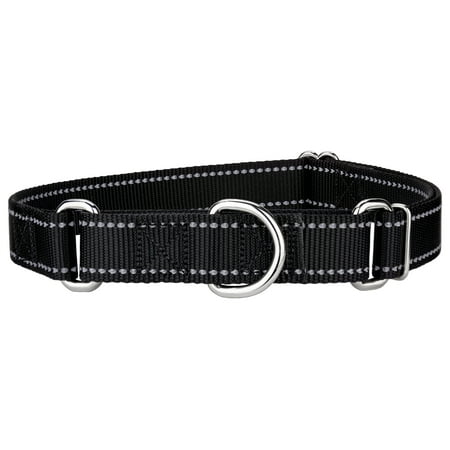 - Country Brook Design® Black Reflective Nylon Martingale Dog Collar