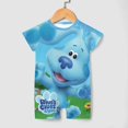 thumbnail image 4 of Blue'S Clues Baby Boy Girl Short Sleeve Romper Clothing Set Print Cartoon Baby Summer One Piece Jumpsuit, 4 of 8