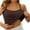 Coffee, variant on Women's Built In Bra Scoop Neck Tank Top, Racerback Design, Breathable Polyester Athletic Running Workout Yoga Tank Tops, Pink Black White Beige Brick Red Coffee for Choose (Sizes S-XL)