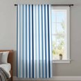 thumbnail image 4 of Blue Stripe Sheer Curtains 63 Inches Long, Ombre Geometric Farmhouse Vertical Striped Light Filering Curtains, Breathable Simi Curtain Privacy Drapes for Living Room Bedroom Window Treatment, 4 of 9