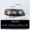 thumbnail image 5 of For 2000-2005 Chevy Impala SS LS Base Black Replacement Headlights Assembly Pair, 5 of 7