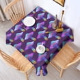 thumbnail image 2 of Colorful Mushroom Pattern Purple Pattern Square Tablecloth,Waterproof Square Table Cover,Wipeable Spillproof Washable Table Cover for Home Kitchen Party Decor 60"x60"(152x152cm), 2 of 6