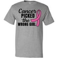 thumbnail image 3 of Inktastic Breast Cancer Awareness Cancer Picked the Wrong Girl T-Shirt, 3 of 5