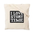 thumbnail image 2 of CafePress - I Love Story Time Tote Bag - Unisex Canvas Tote Bag, Beige, 1-Piece, 2 of 7