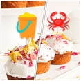 thumbnail image 3 of 12Pcs Summer Beach Cupcake Toppers Hawaiian Cake Picks Pool Party Cake Decorations, 3 of 8