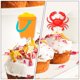 thumbnail image 2 of 12pcs Summer Beach Cupcake Toppers Picks Hawaiian Picks Pool Party Cake Decorations, 2 of 5