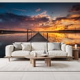 thumbnail image 2 of Wallpaper Small Dock Boat lake Peel and Stick Wall Murals 69"H x 96"W Removable PVC Wall Paper Self-Adhesive Wall Paintings Art Decor for Bedroom Living Room, 2 of 7