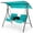 Turquoise, variant on Spaco Porch Swing Chair with Adjustable Canopy-Turquoise, 2-Seater Hanging Bench, Pillow for Backyard Garden Poolside