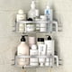 thumbnail image 5 of Shower shelf without drilling, shower shelf 2-pack with 4 hooks, 5 of 5