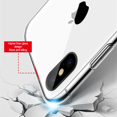 thumbnail image 4 of 9H Tempered Glass Case for IPhone X TPU Frame Scratchproof Clear Cell Phone Case Wireless Charging Support Protective Case Compatible with IPhone X., 4 of 8