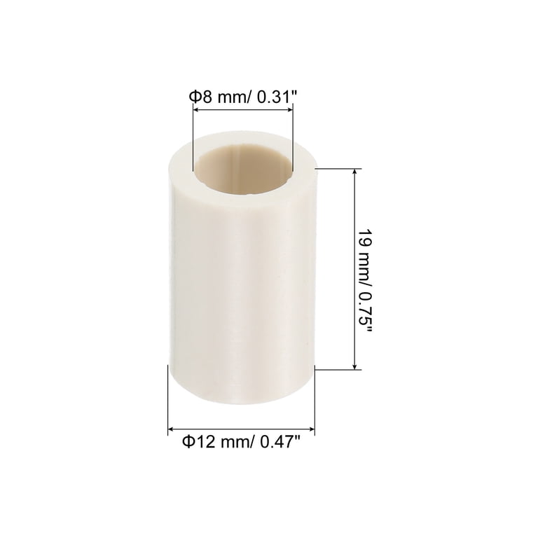 10-Pack Pool Cue Ferrules - 13x25mm White Slip-On Tips For Billiard Cue Stick Repair 8 thumbnail image