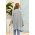 thumbnail image 5 of Sherrylily Girls Batwing Long Sleeve Sweater Cardigan Open Front Chunky Knit Sweaters Coats with Pockets 5-14 Years, 5 of 6