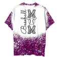 thumbnail image 3 of T-shirts Décontractés pour Femmes Haut de Baseball Manches Courtes Col Rond Hauts Courts pour Femmes Polyester 1 Pce, 3 of 6