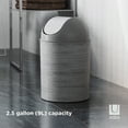 thumbnail image 4 of Umbra 2.5 gal Mezzo Plastic Swing Top Lid Bathroom Trash Can, Graywood, 4 of 13