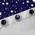 thumbnail image 4 of Feelyou Cartoon Stars Child Curtains Pack of 2 (42x84 Each), Dreamy Starry Sky Galaxy Curtains Blackout, Navy Horoscope Theme Bedroom Curtains, Living Room Curtains Decor, 4 of 6