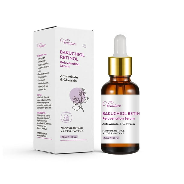 Serum Venature Bakuchiol Retinol para rejuvenecer arrugas, 30 ml