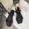 thumbnail image 6 of Anuirheih Slip on Sandals Women,Fashion Women's Summer Slip-On Flat Beach Open Toe Breathable Sandals Shoes(Black), 6 of 7