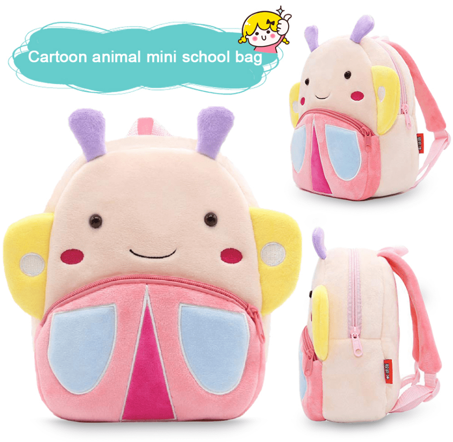 OUSITAID 3D Cartoon Cute Kids Backpack, Soft Plush Backpack, Snack