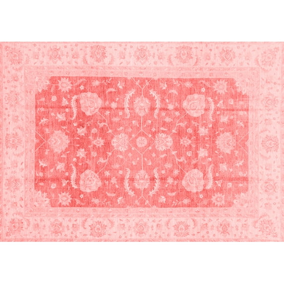 Ahgly Company Machine Washable Indoor Rectangle Oriental Red Modern Area Rugs, 3' x 5'