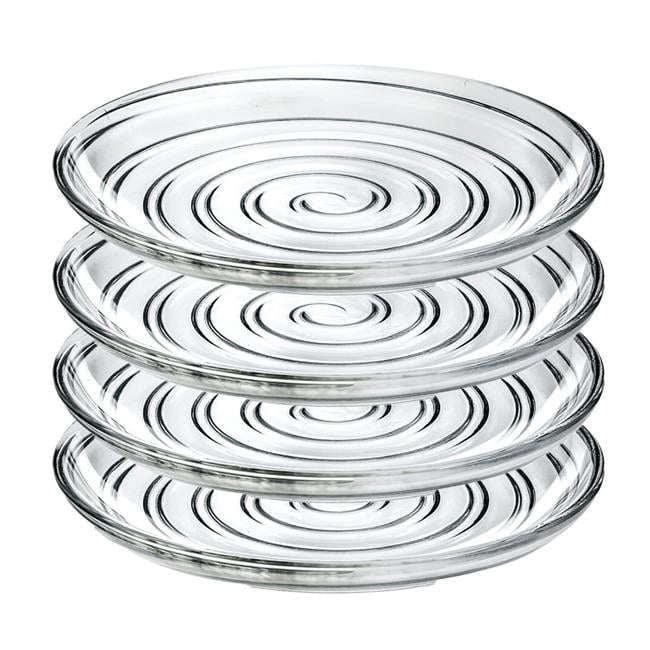 Non-Lead Round Tea Plates 4.3 inch Details about   LAV Clear Glass Turkish Tea Saucers 6Pcs 
