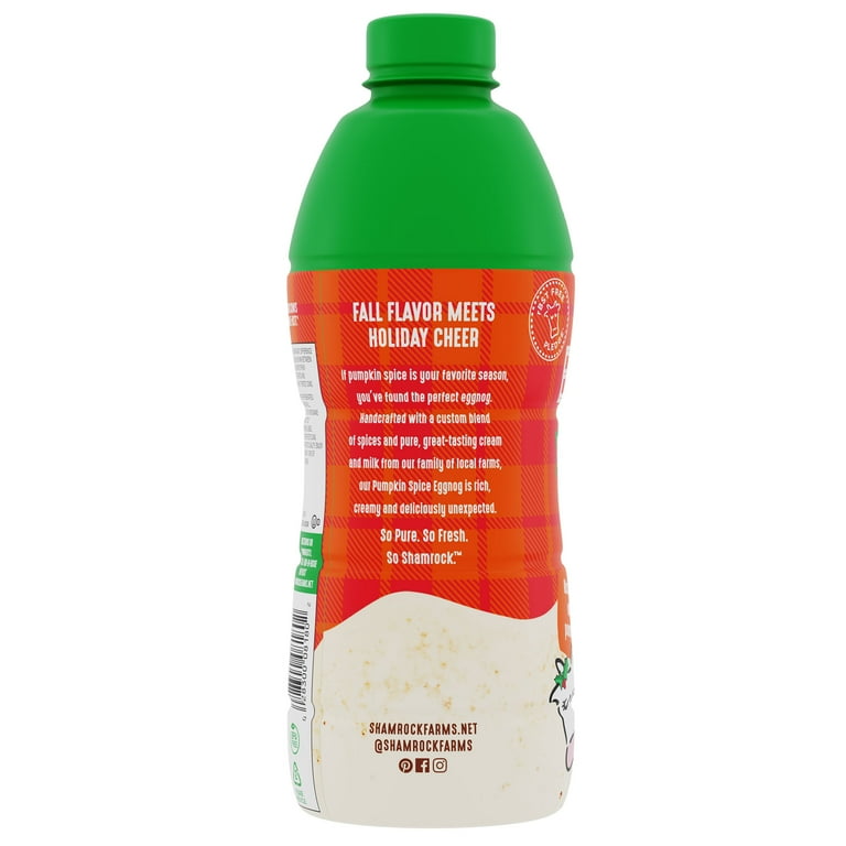 Shamrock Farms Ultra-Pasteurized Gluten Free Pumpkin Spice Eggnog, 32oz Bottle