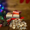 thumbnail image 5 of Farfi 24pcs 3 cm bola de color del árbol de Navidad a prueba de rotura varios estilos de mini - escena de alto brillo chapada con plástico fiesta de Navidad decorada con bolas colgantes, 5 of 5