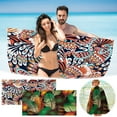thumbnail image 1 of Fiudx Toalla de Playa de Microfibra, Resistente a La Arena, de Secado Rápido, Ligera, Multiusos, Compacta, Ideal para Piscina, Camping y Yoga, 76 X 152 Cm., 1 of 7