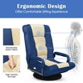 thumbnail image 5 of S AFSTAR Floor Gaming Chair, Swivel Foldable Chair with Armrest & 6-Position Adjustable Backrest, Folding Rocker for TV Reading & Home Office (Blue), 5 of 18