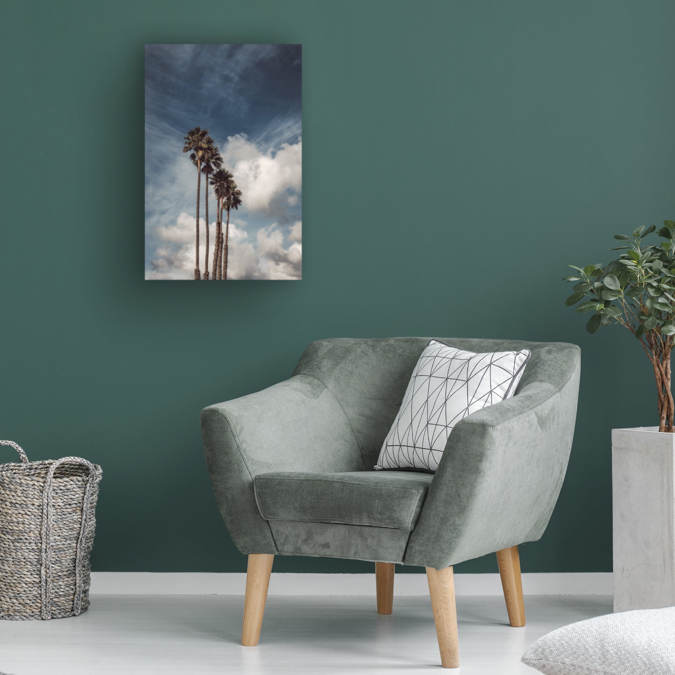Trademark Fine Art Tim Mossholder Palms And Clouds Canvas Wall Art