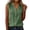 Green, variant on Women's V-Neck Short Sleeve Patchwork Top Casual Loose Fit T-Shirt Blouse Soft Polyester Spandex Solid Color