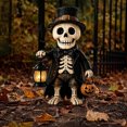 thumbnail image 3 of Halloween Lighted Monster Lantern Resin Craft Decoration, Spooky Tabletop Lamp for Home, Mantel, Halloween Party Indoor Decor, 3 of 7