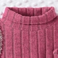 thumbnail image 5 of Gelikeya Girls 2 Piece Outfits Vertical Stripes Long Sleeve Sweater Crop Tops Camisole Pencil Dress Set Baby Clothes (Hot Pink, 2-3 Years), 5 of 8