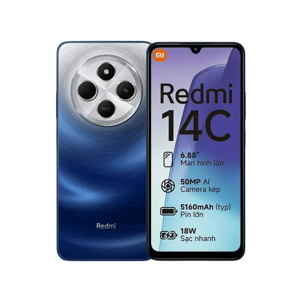 Smartphone Xiaomi Redmi 14C Dual sim 128GB 6RAM Starry Blue Nuevo Liberado