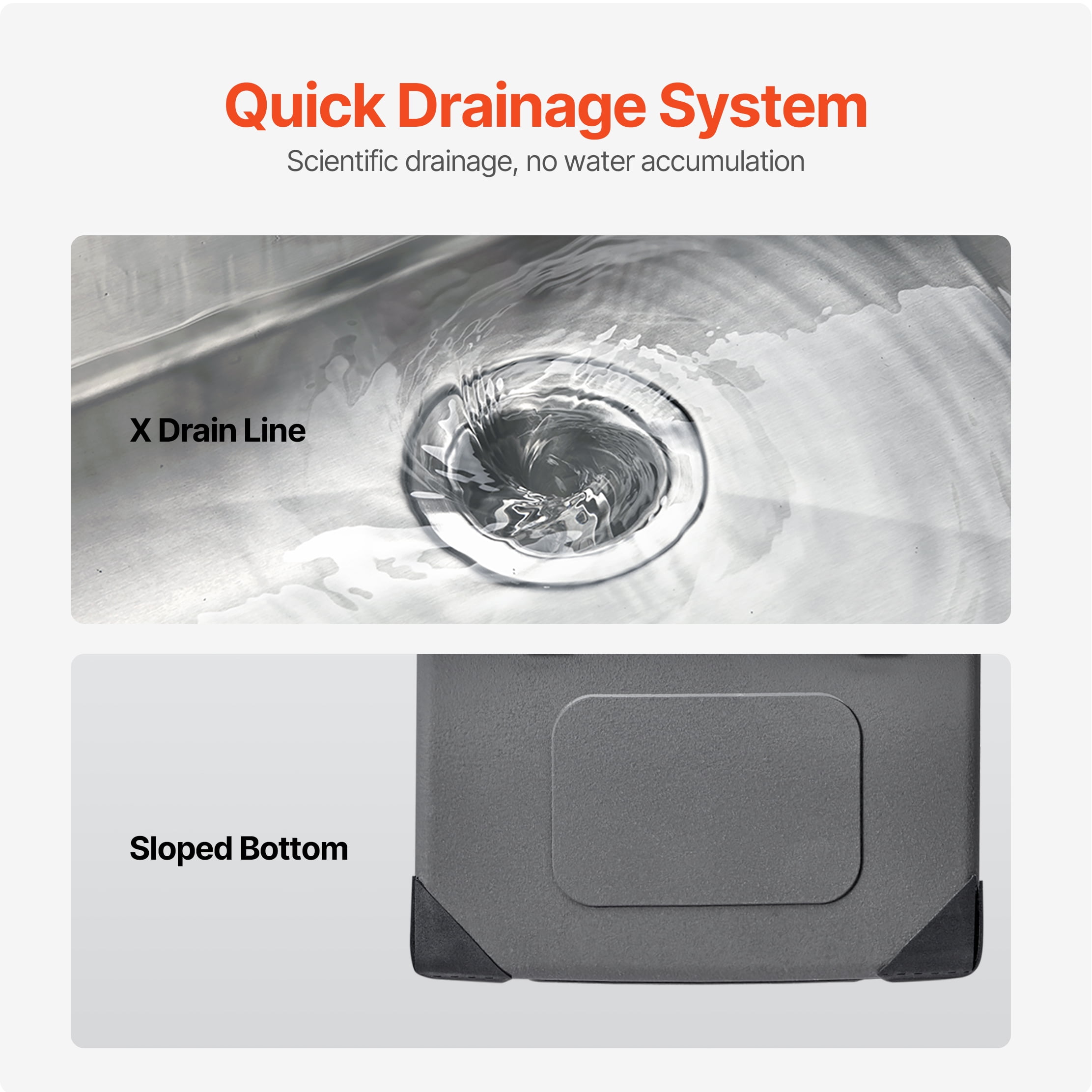 KFFKFF 33" Drop-in Sink, Stainless Steel Kitchen Sink, Top-Mounted Single Bowl Basin, Comes with Drain Kit, Suitable for RV, Prep Kitchen