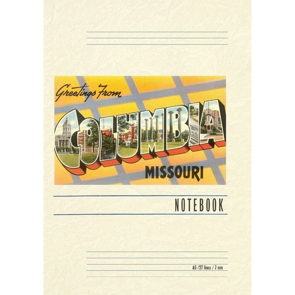Vintage Lined Notebook Greetings from Columbia, (Paperback)