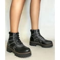 thumbnail image 4 of Anna Black Platform Combat Boot, 4 of 5