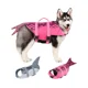 thumbnail image 1 of Chaleco salvavidas para perros grandes, chaleco salvavidas para perros para nadar, traje de baño con flotador, cinturón salvavidas para mascotas pequeñas (paquete de 1), rosa, 1 of 4